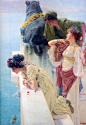 英Lawrence Alma-Tadema 油画
劳伦斯·阿尔玛-塔德玛（Lawrence Alma-Tadema, 1836年1月8日—1912年6月25日）是英国维多利亚时代的知名画家，他的作品以豪华描绘古代世界（中世纪前）而闻名。