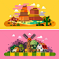 Village Sunset Landscapes: Canyon, Desert - Landscapes Nature