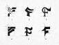 6款F字母手绘LOGO设计-字体传奇网（ZITICQ）