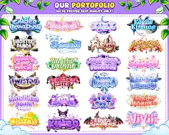定制可爱的 Vtuber 标志文本，可爱的标志，赤壁标志，卡哇伊标志文本，PNGTuber 标志，GIFTuber 标志图像 3
