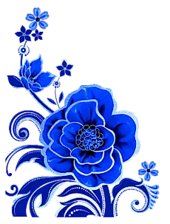 传统青花瓷手艺花卉PNG素材
