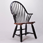 【王陈城88】美式餐椅 温莎橡木 实木椅子 黑色餐椅 做旧凳子楷模家具厂家直#楷模##黑色##厂家##