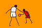 #NBA精彩GIF# 一组火柴人gif，大家能看出来他们的模板都是谁吗？#NBA话题讨论#