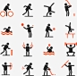 体育项目icon矢量图标_88ICON https://88icon.com 体育 自行车 滑雪 游泳 羽毛球 排球 体操 举重 射箭 高尔夫 射击 ico