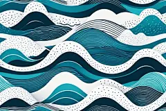 手绘设计海浪波浪底纹底图背景图