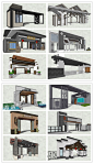 新中式住宅小区入口大门别墅入口大门su模型