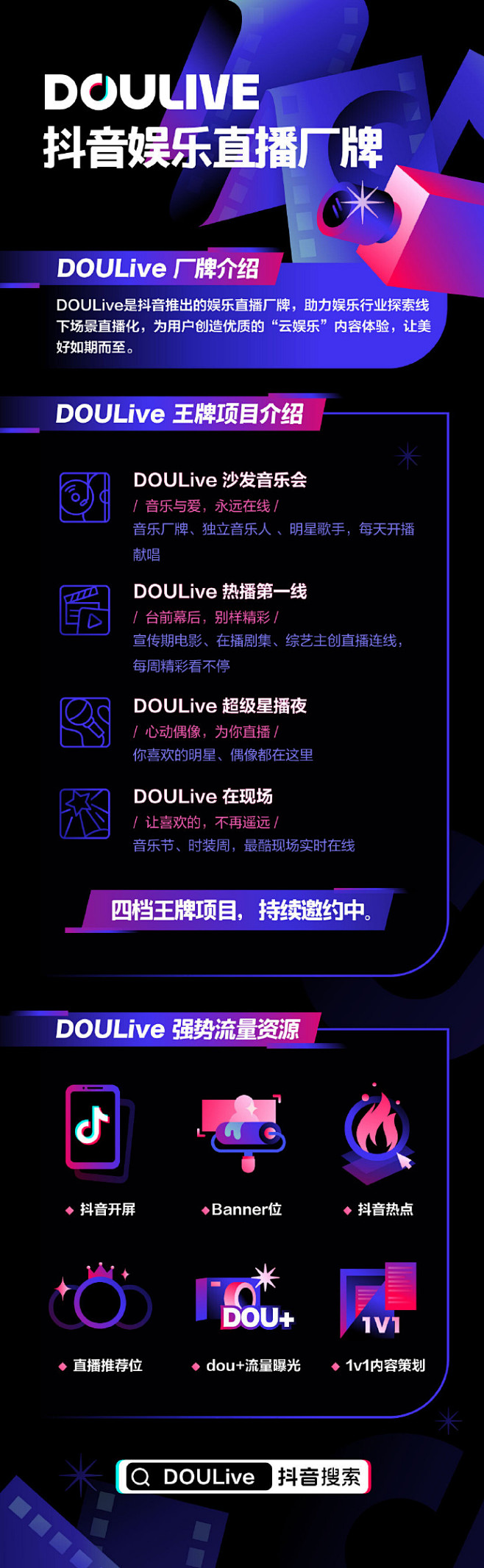 【抖音娱乐直播厂牌DOULive正式推出...
