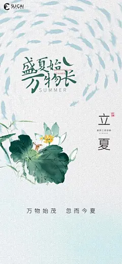 【佳图网】 海报 二十四节气 立夏 荷花 中式