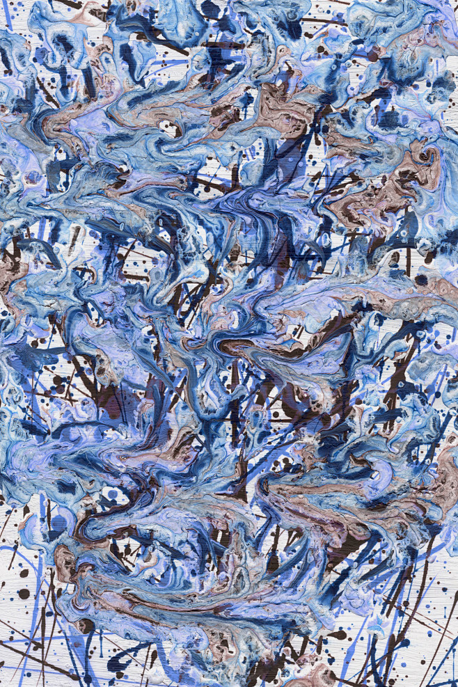 抽象水彩油画肌理抽象艺术混色水彩