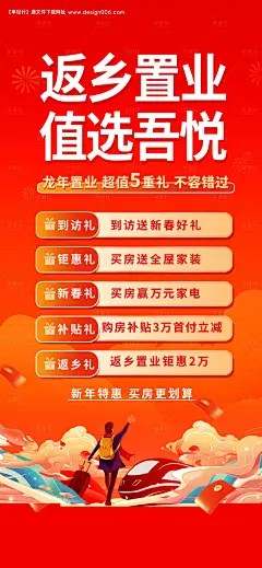 新年春节返乡置业五重礼海报-素材库-sucai1.cn