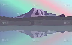 地形,山脉,户外,黎明,夜晚,夏天,轮廓,式样,自然美,日落