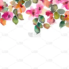 水彩花。花框。花边框。画花。粉红色玫瑰花束。婚礼请柬设计。花卉贺卡.