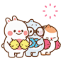 Cheer Up Bunny Sticker by Tonton Friends