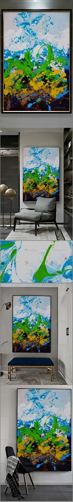 高清立体抽象油画艺术玄关（一千一百三十六）