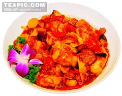 盘子里的红烧安康鱼 – 红烧安康鱼 – 素材元素