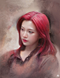环肥燕瘦的美女头像 泰国画师Tanakit Boukom作品 103P