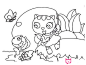 小猫咪钓鱼简笔画
