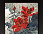 国画花鸟张大千金线荷花图真迹复制品高清立轴画芯装饰临摹未装裱-淘宝网