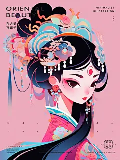 是最爱的风格～扁平风艺术文创人物卡通插画