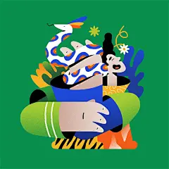 玩转色彩！插画中的线性人物造型