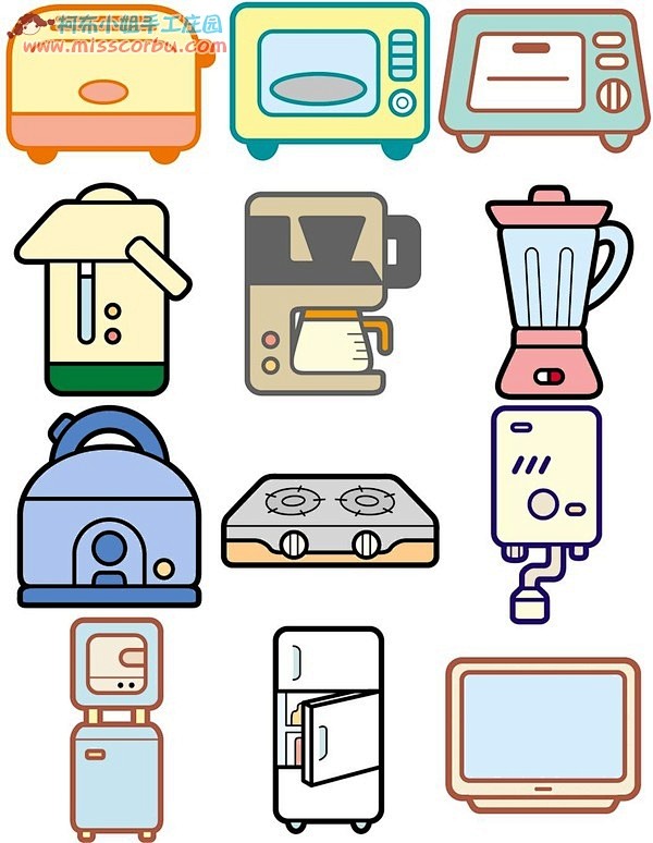 厨房用具简笔画