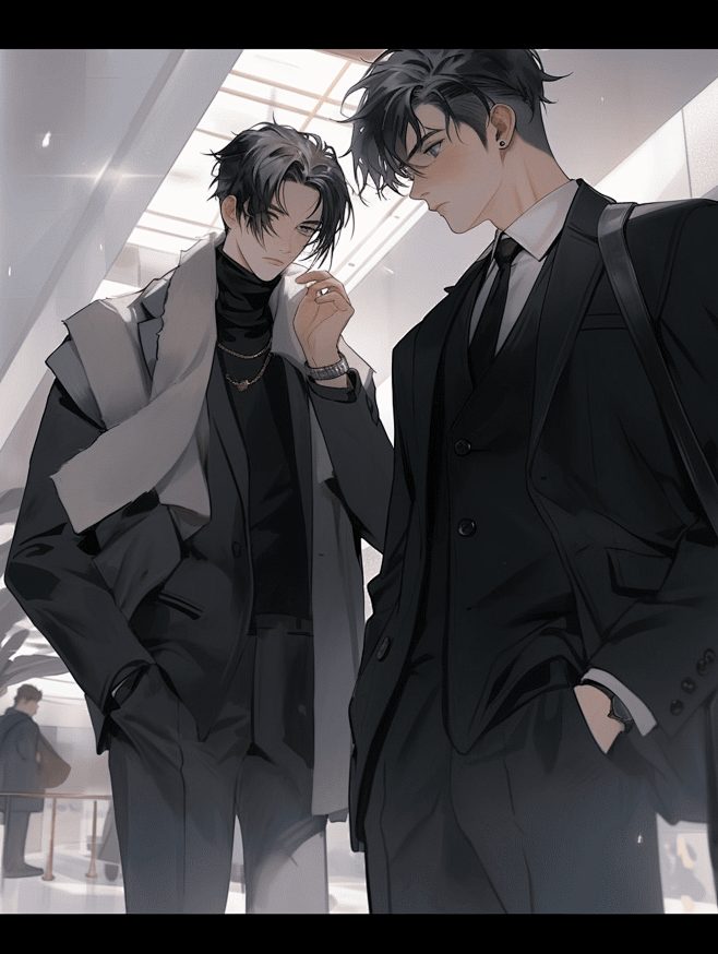 现代都市双男主/耽美 | Ai绘画 @叙叙叙叙白