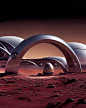 City on Mars by Lenz Architects made with AI : In the next fifty years, humanity will start building base cities on Mars. We are sure that taking into account various climatic and radiation factors, architecture on the red planet will be different from th