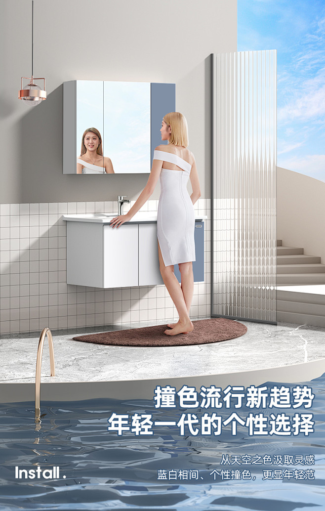 箭牌卫浴（ARROW）浴室柜组合 洗手盆卫生间洗脸盆柜组合 洗漱台组合柜镜柜洗手台 100cm【图片 价格 品牌 报价】-京东