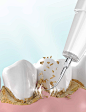 牙齿洗牙脉冲水波水流牙齿刷牙图片摄影图 (4)