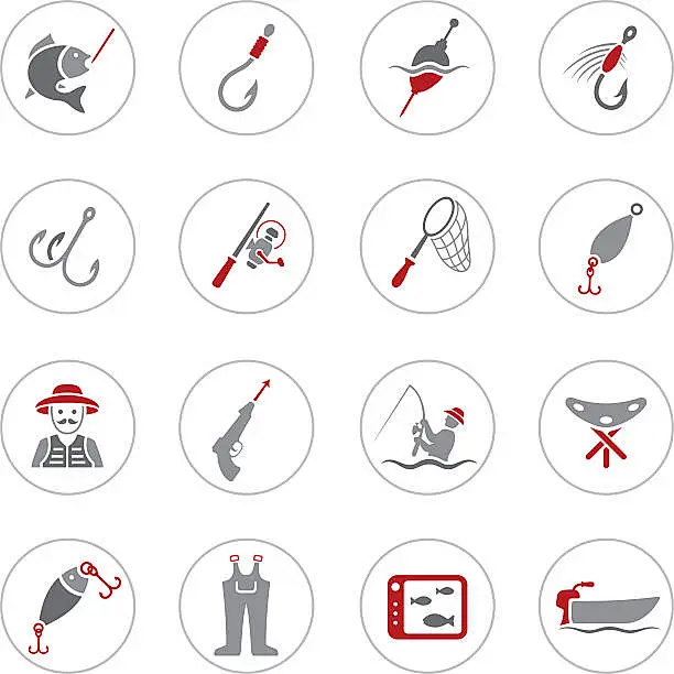 fishing icons - fishing stock illustrations图片_钓鱼图片素材-花瓣网