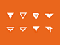 T's identity triangle strength t logos logo design branding