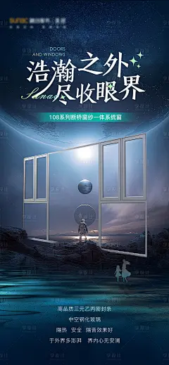 门窗宣传海报-源文件