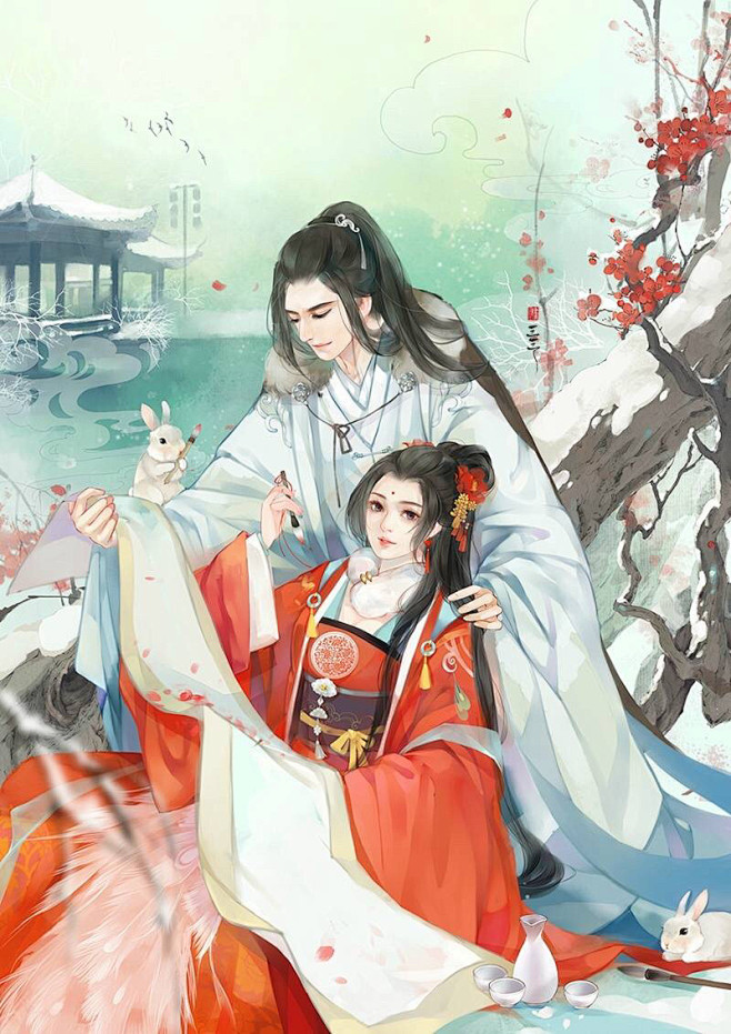 〔 古风情侣 〕作者' 画画的三三
古风...