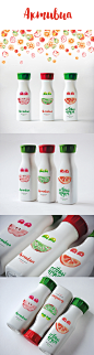 Fruit drink : Packaging for fruit drinks. Fake Activia.
