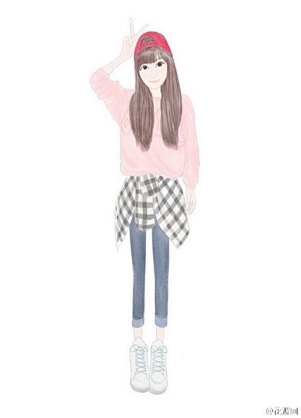 #暖心插画# 百变女孩（via @小一米...