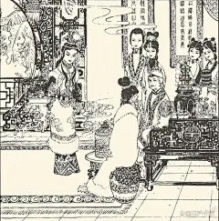 红楼梦连环画《黛玉葬花》鉴赏，徐晓平绘画