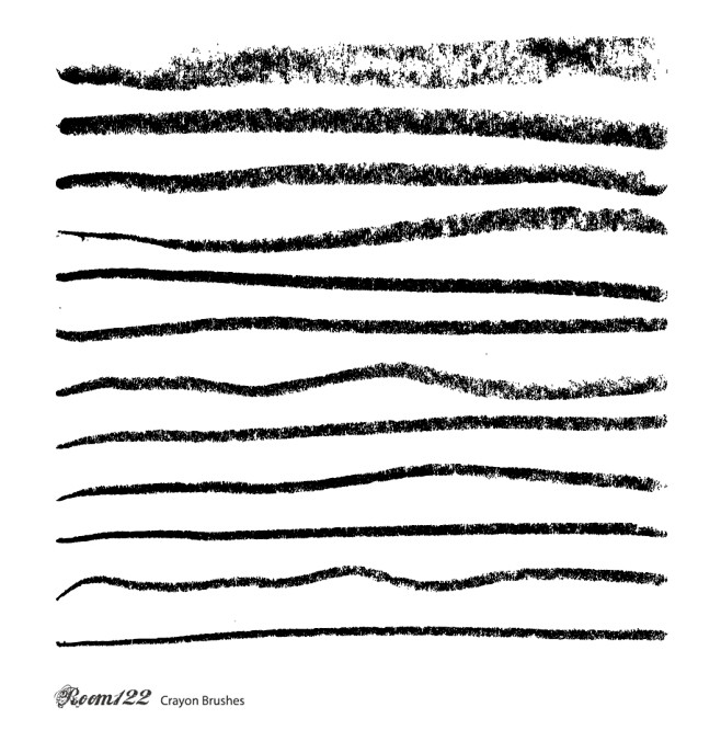 纹理肌理油画棒铅笔蜡笔水彩笔笔刷ai矢量设计素材ill专用2