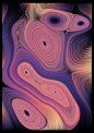 Vorticity : A series of mathematically created landscapes using the vorticity formula in Houdini