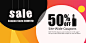 折扣海报 50% off sale 促销活动海报