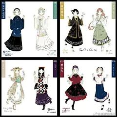 #中国历代服装新花样#
感谢有朋友艾特我，我才想起来我还有这套18年的冷饭。说草图肯定没人比我更草
为什么都是明制，因为我就是明制狗 ​​​​