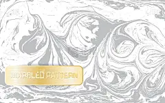 白色和灰色大理石图案。光大理石花纹纹理。装饰大理石背景与金色旗帜。矢量插图。