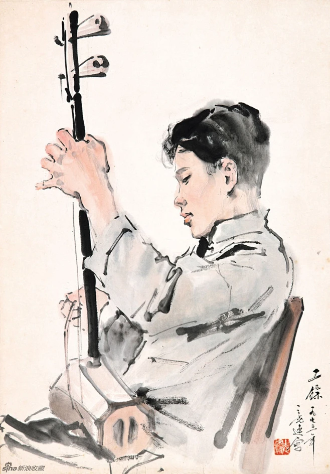 杨之光国画人物作品（一）-花瓣网