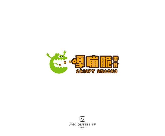学LOGO-嘎嘣脆零食-零食logo-卡通logo-面构成-现代logo图片_♢ 学logo精选图片素材-花瓣网