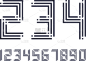 字体,数字,几何形状,图像特效,数字化显示,线条,运动,立方体,迅速,设计