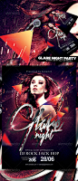 Glare Night Party Flyer - Clubs & Parties Events #采集大赛#