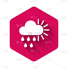 白色,分离着色,日光,雨,多云,图标,湿,热,云景,风
