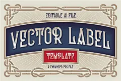 复古风格独特英文产品包装广告海报封面设计社交媒体字体素材 Vintage typeface design set