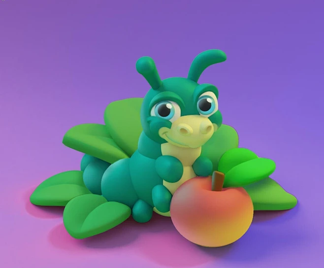 Lizard and apple-花瓣网