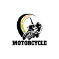 Motorcycle sport logo template design vector