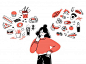 a woman is talking on her cell phone while_y